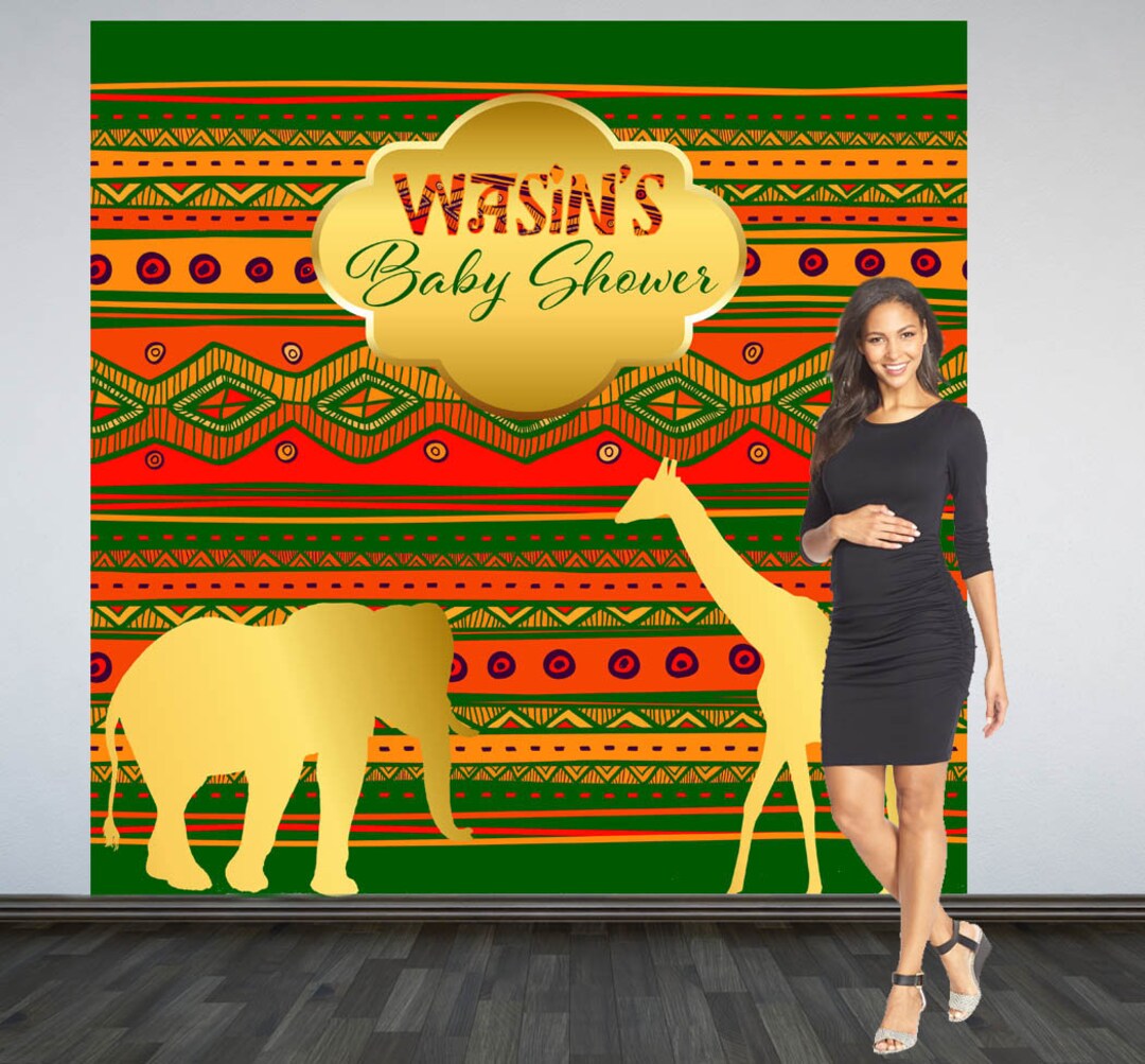 African Safari Baby Shower Backdrop Photo Booth Backdrop Etsy