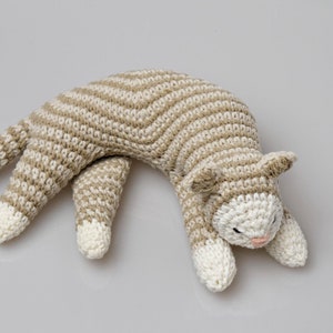 Sleepy Cat Crochet Pattern, Cat Amigurumi Pattern, home decor pattern, crochet sculpture, crochet art, toy pattern, kitten pattern, softie