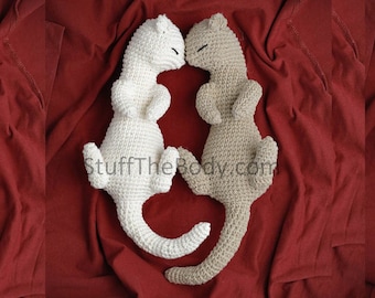 Rub-My-Belly Kitten Crochet Pattern: No-sew Amigurumi Cat (PDF Download)