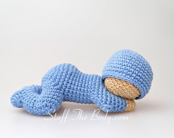 Sleeping Baby Amigurumi Pattern, Sleepy Doll Crochet Pattern, baby shower, nursery decor, newborn doll, birthday present, gifts for kids