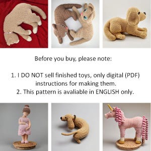 Before you buy, please note:
1. I DO NOT sell finished toys, only digital (PDF)
 instructions for making them.
2. This pattern is avaliable in ENGLISH only.