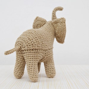 Elephant Crochet Pattern, Elephant Amigurumi Pattern, Trunk Up Elephant, toy pattern, crochet art, crochet sculpture, home decor image 4