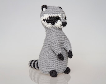 Raccoon Amigurumi Pattern, Raccoon Crochet Pattern, home decor, toy pattern, crochet art, crochet sculpture, easy crochet, racoon, raccon