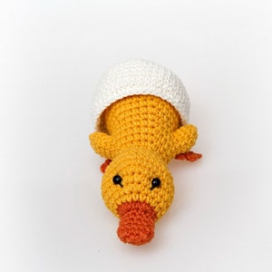 Duckling in Eggshell Amigurumi Pattern, Crochet easter pattern, home decor crochet pattern, amigurumi duck, toy pattern, crochet for kids image 2