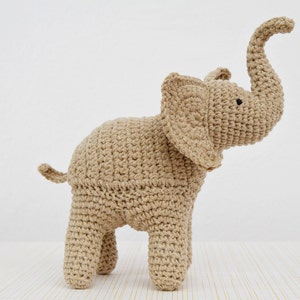 Elephant Crochet Pattern, Elephant Amigurumi Pattern, Trunk up Elephant ...