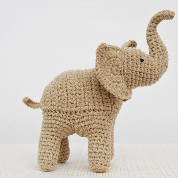 Elephant Crochet Pattern,  Elephant Amigurumi Pattern, Trunk Up Elephant, toy pattern, crochet art, crochet sculpture, home decor