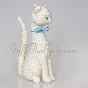 Cat Princess Amigurumi Pattern, Realistic Cat Crochet Pattern, home decor pattern, crochet sculpture, eco art, wedding decoration, toy image 2