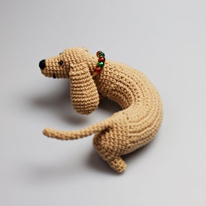 Playful Dachshund - wiener dog - crochet pattern, amigurumi, ideal birthday gift, baby shower present, diy toy, plshie, montessori, waldorf