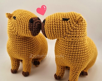 Gog & Magog The Capybaras No-Sew Crochet Pattern: Amigurumi Wildlife Nursery Decor (PDF Download)