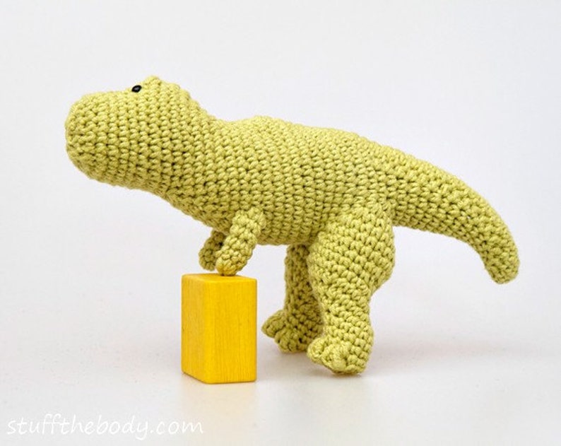 Tyrannosaurus Rex Dinosaur Crochet Pattern, T-Rex Amigurumi Pattern, toy pattern, baby shower, birthday present, for boys, montessori image 3