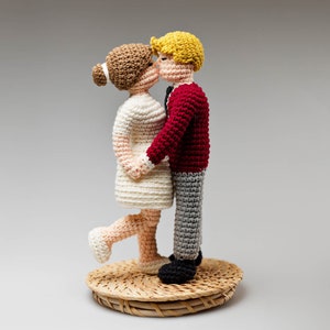 Kissing Couple Crochet Pattern: No -Sew Amigurumi Wedding Cake Topper (PDF Download) image 5