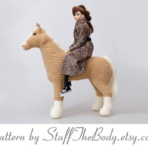 Abby The Horse Amigurumi Pattern, Pony Crochet Pattern, home decor, plushie toy, birthday present, baby shower, nursery decor, eco image 1