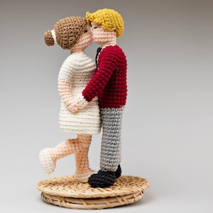 Kissing Couple Crochet Pattern: No -Sew Amigurumi Wedding Cake Topper (PDF Download) image 6