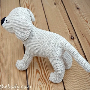 Labrador Puppy Amigurumi Pattern, Dog Crochet Pattern, Golden Retriever, lab toy pattern, softie plushie, baby shower, crochet art, Gus image 3