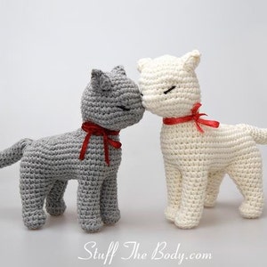 Cat Amigurumi Pattern, seamless crocheted kitten instructions, baby shower, birthday gift, diy present, home decor, toy pattern image 1