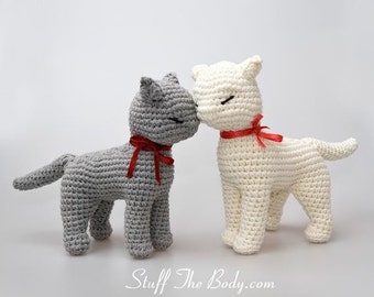 Cat Amigurumi Pattern,  seamless crocheted kitten instructions, baby shower, birthday gift, diy present, home decor, toy pattern