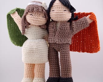 Bride And Groom With Irish Flag No-Sew Crochet Pattern: Cake Topper, Wedding Centerpiece and St. Patrick's Day decoration in one [PDF file]