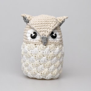 Snow Owl Crochet Pattern: No-sew Amigurumi Christmas Ornament (PDF Download)