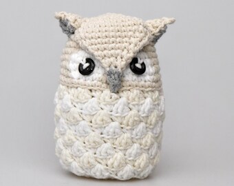 Snow Owl Crochet Pattern: No-sew Amigurumi Christmas Ornament (PDF Download)
