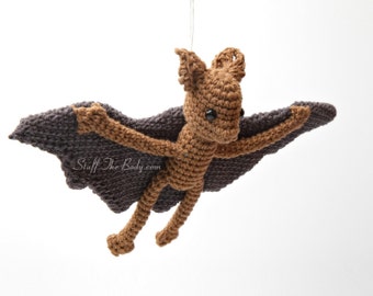 Bennet The Baby Bat Amigurumi Pattern, Crochet Halloween Pattern, home decor, plushie toy, birthday present, baby shower, nursery decor, eco