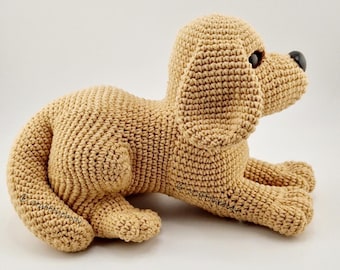 Spaniel Puppy Crochet Pattern: Realistic No-Sew Amigurumi Dog (PDF Download)