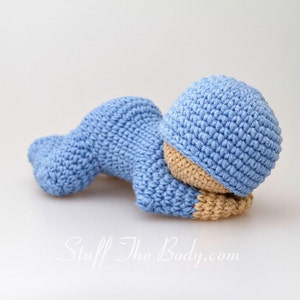 Sleeping Baby Amigurumi Pattern, Sleepy Doll Crochet Pattern, baby shower, nursery decor, newborn doll, birthday present, gifts for kids image 2