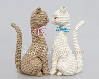 Cat Princess Amigurumi Pattern, Realistic Cat Crochet Pattern, home decor pattern, crochet sculpture, eco art, wedding decoration, toy