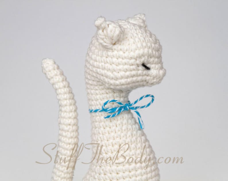 Cat Princess Amigurumi Pattern, Realistic Cat Crochet Pattern, home decor pattern, crochet sculpture, eco art, wedding decoration, toy image 4