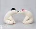 Kissing Bears Amigurumi Pattern, wedding crochet pattern, home decor, bridal shower, diy gifts, polar bears, white bears, valentines day 