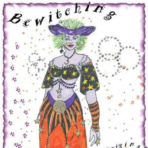 PDF digital download, original doll design, Cloth Doll Pattern &quot;Bewitching&quot; - Exotic lady with full costume instructions.