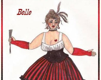 PDF digital download, original design dolls, cloth Doll Pattern - Belle - Dancing Girl doll pattern...