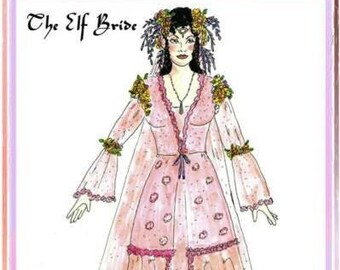 PDF digital download, original doll design, Cloth Doll Pattern "Elf Bride" - Mystical Bride with full costume instructions.