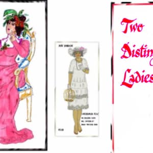 PDF digital download, original design dolls, cloth Doll Pattern Bundle - Two older ladies of distinction...