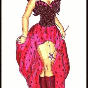 PDF digital download, original design dolls, cloth Doll Pattern &quot;Hattie&quot; - Good and sexy witch...