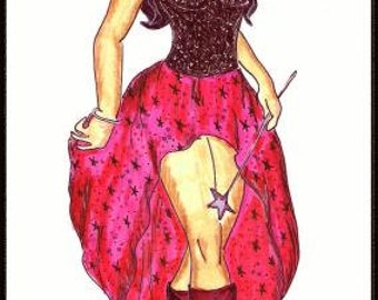 PDF digital download, original design dolls, cloth Doll Pattern "Hattie" - Good and sexy witch...