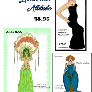 PDF digital download, original design dolls, cloth Doll Pattern Bundle - Three Hanging or Stump dolls...