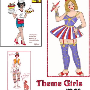 PDF digital download, original design dolls, cloth Doll Pattern Bundle -Theme Girls - doll patterns...