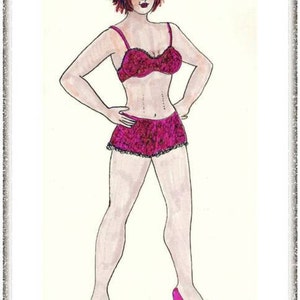 PDF digital download, original doll design, Cloth Doll Pattern &quot;Lola Palluza&quot; - Tall lady ready to dress...