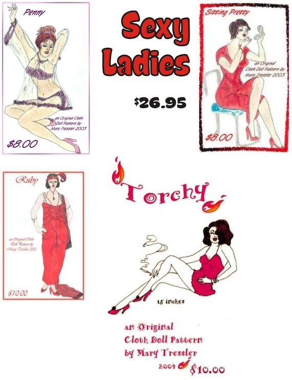 PAPER *NEW* CLOTH ART DOLL PATTERN /"RUBY/" BY MARY TRESSLER