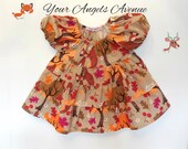 Toddler Girls Thanksgiving Fall Birthday Autumn Pictures Fox Twirly Peasant Dress Big Sister Sizes 2T to 6