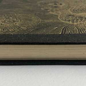 Sketch book. Note Book. Handmade Gold Lion screen printed book. Blank Book. image 5