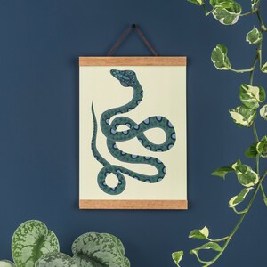 Serpentine Snake Print. Snake Art Print. Cosmic Serpent Art Print by Quantum