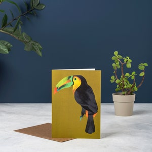 Toucan Card. Art Card. Greeting Card. Tropical Card. Blank Card by Quantum
