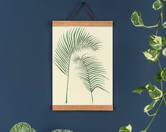 Kunstprint palmbladeren: tropisch-botanisch decor, A4-formaat