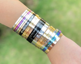 Personalized Engraved Bracelets for Women Men, Custom Name Bracelet, Gift For Love, Cuff Bracelet, Custom Name Cuff, Bridesmaid Bracelet
