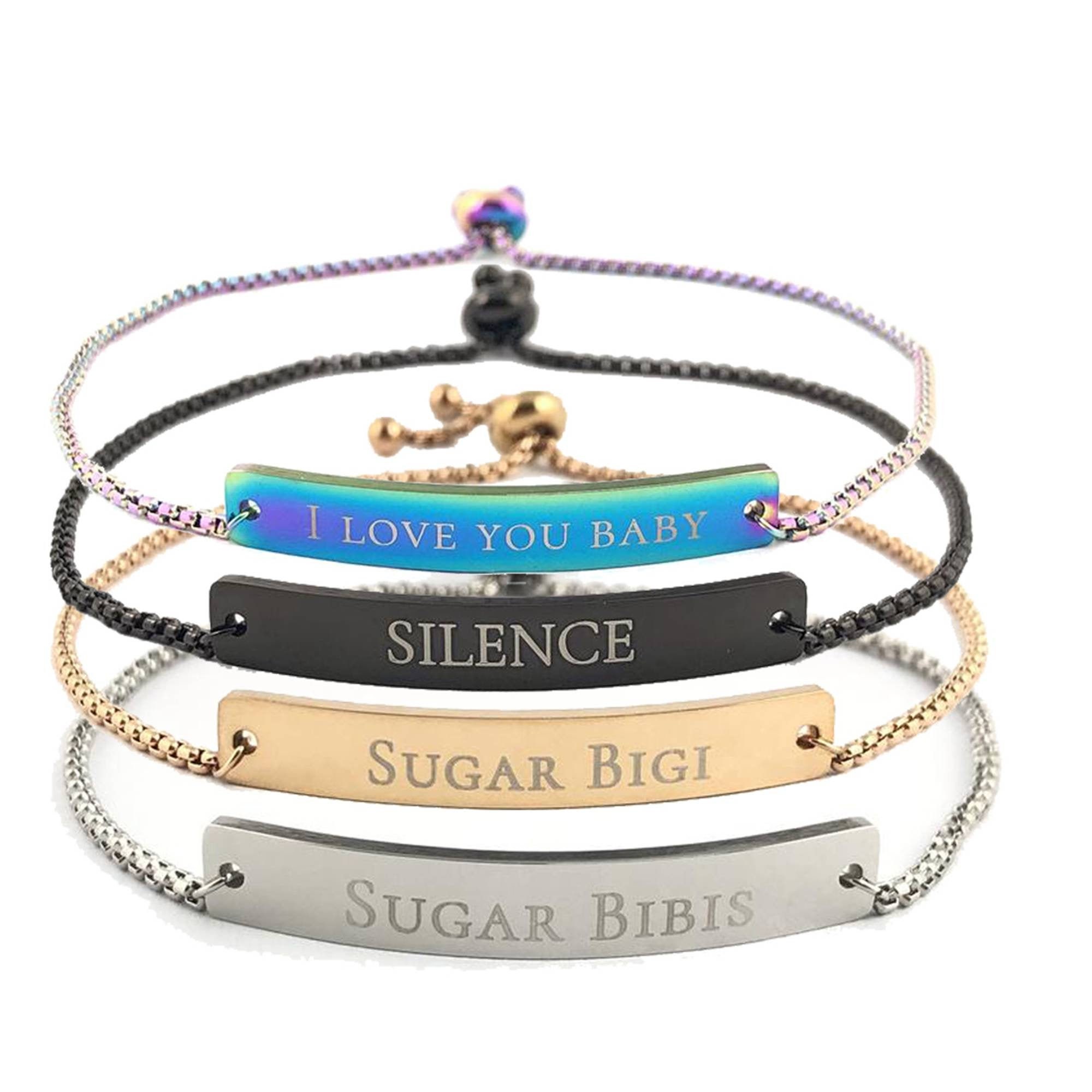 Personalized Custom Engraving Stainless Steel ID Bracelets for Etsy