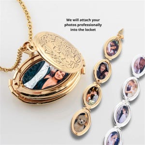Collar con colgante de foto personalizado, collar con medallón de foto personalizado, regalos para mujeres y niñas, joyería de boda