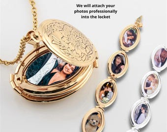 Custom Photo Necklace Pendant Personalized Photo Locket Necklace Gifts For Women Girls Wedding Jewelry