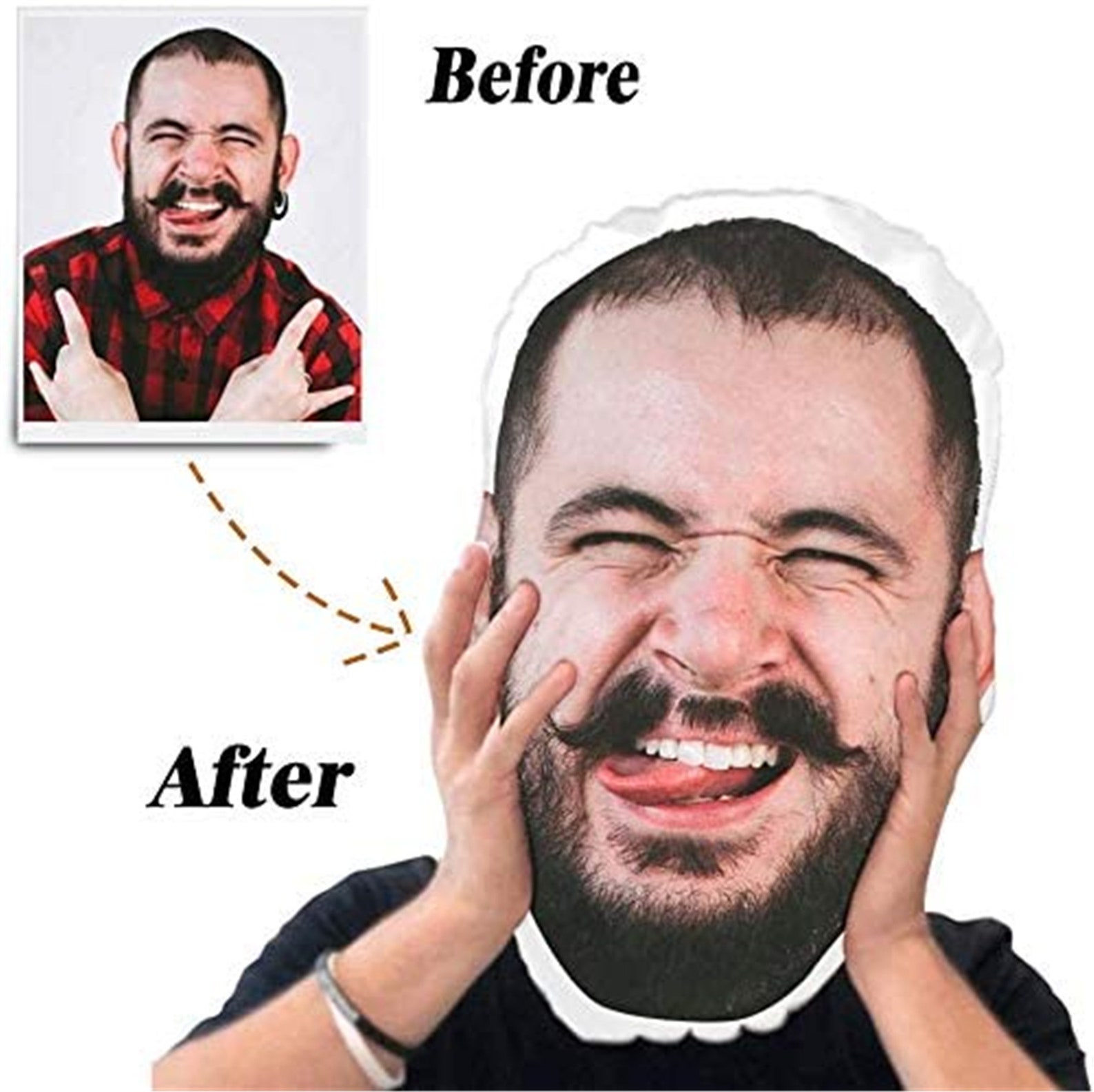 Custom Head Photo Face Pillow 3D Portrait Pillow Personalized Etsy