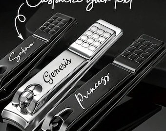 CORTAUÑAS PERSONALIZADO, CORTAUÑAS PERSONALIZADO PARA SALÓN DE UÑAS, REGALO DE DAMAS DE HONOR PARA MUJERES, CORTAUÑAS CON NOMBRE GRABADO